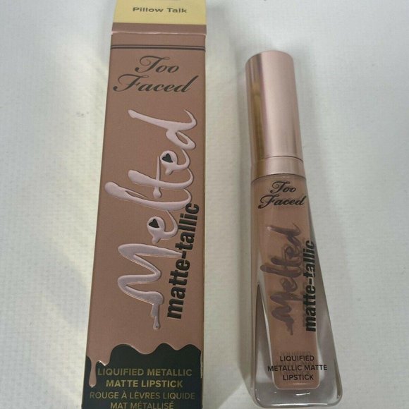 Too Faced Other - Too Faced Melted Matte-Tallic Liquid Lipstick PILLOW TALK NIB FS